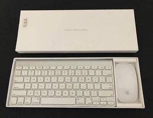 Apple A1314 Wireless Keyboard MC184LL/A & Bluetooth Magic Mouse A1296 MB829LL/A - Picture 1 of 7