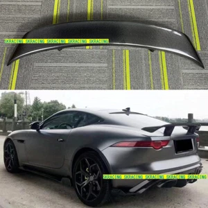 Fits Jaguar F-Type 2014+ Coupe Real Carbon Fiber Rear Trunk Lip Spoiler Wing - Foto 1 di 24