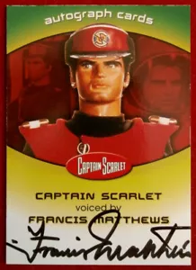 Captain Scarlet - FRANCIS MATTHEWS - Personally Signed Autograph Card CSA1, 2001 - Picture 1 of 2