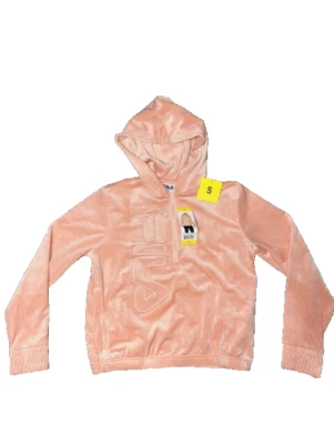 Pullover FILA Mujer 1/4 Cremallera Terciopelo Rosa Brumoso Talla S Pequeño Nuevo con Etiquetas Foto 1 de 4