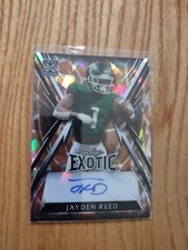 2023 Leaf Exotic Jayden Reed GIRAFFE CRYSTALS AUTO 2/4 GREEN BAY PACKERS