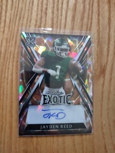 2023 Leaf Exotic Jayden Reed GIRAFFE CRYSTALS AUTO 2/4 GREEN BAY PACKERS