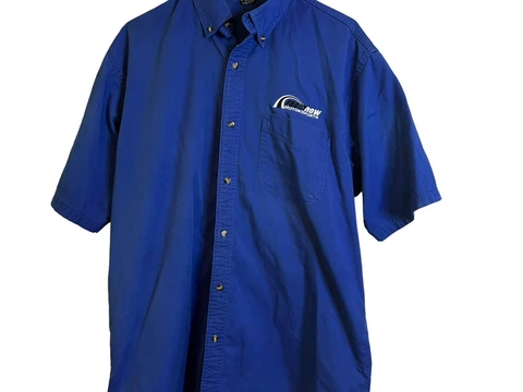 Front Row Motorsports Mens Team Issued Button Down Shirt Size Large Cover