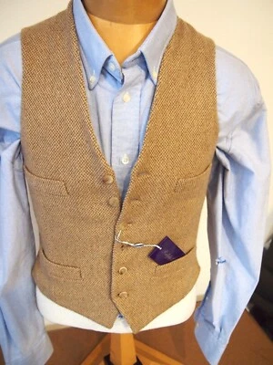 Chaleco Ralph Lauren Púrpura Cachemira y Lana Tickweave Tweed Nuevo con Etiquetas 36S $895 Foto 1 de 4