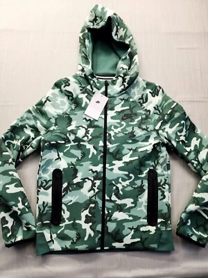 New Nike TECH Camo Fleece Youth Full Zip Hoodie Jacket Kids FN9118 Boys XL $115 - Image 1 of 4