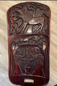 Beautiful Antique African Carved Wooden Shield Art Deco - Picture 1 of 9