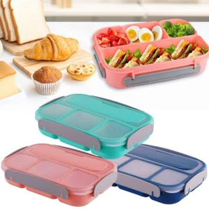 4-Compartment Microwaveable Bento Box (1L) for Kids & Adults - Leakproof Food C - Picture 1 of 12