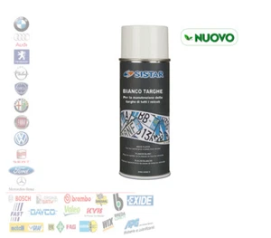 SMALTO BIANCO ALTA VISIBILITA TARGHE VERNICE BIANCA EFFETTO PERLATO SPRAY 400ML - Foto 1 di 2