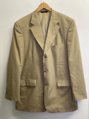Blazer Brooks Brother 346 Para Hombre 43L Caqui Mezcla Algodón 3 Botones Beige Carrera Foto 1 de 4