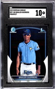 2023 Bowman Chrome Brailer Guerrero 1st Prospect BCP-240 Tampa Bay Ray’s SGC 10