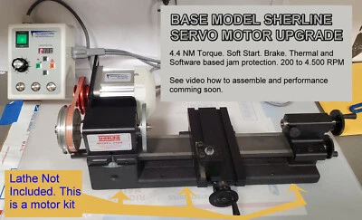 Sherline Motor Mini Lathe Servo Motor upgrade Kit Variable Speed Control 33050 - Image 1 of 4