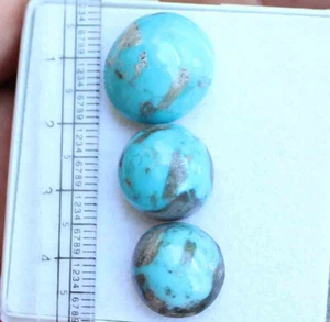 41.10 Ct 16*17 Mm Natural Oval Cabochon Kingman Blue Turquoise Loose Gemstone - Picture 1 of 4