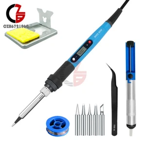 80W LCD Soldering Iron Electronic Welding Solder Wire Adjustable Temperature Kit - Picture 1 of 32