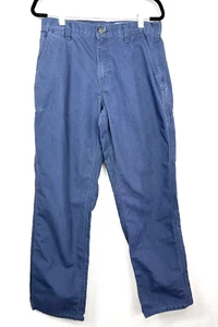 Carhartt Navy Blue Cargo Dungaree Fit Men's Work Pants Size 34 x 34, Utility - Picture 1 of 10