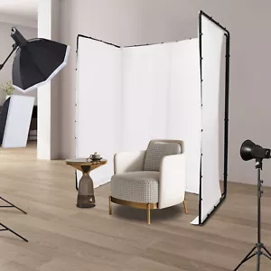 Photography Backdrop Stand+White Cloth Kit For Photo Studio Background Decor - Picture 1 of 19