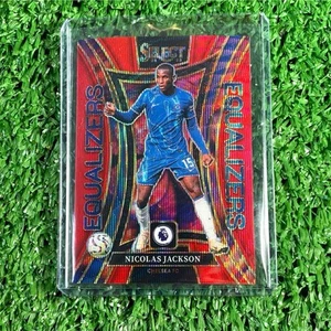 Nicolas Jackson Panini Select 2024-25 Premier League Equalizer Red Wave 27/49 - Bild 1 von 3