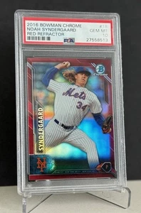 2016 BOWMAN CHROME NOAH SYNDERGAARD RED REFRACTOR #’d 4/5! ONLY 5 MADE PSA10 - Picture 1 of 2