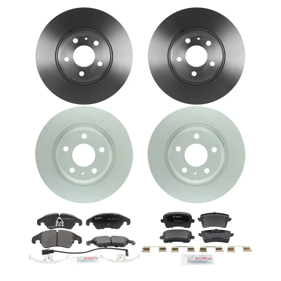Bosch QuietCast Semi-Metallic Brake Pad and Rotor Kit Kit For 08-11 Audi Q5 A4 Foto 1 de 4