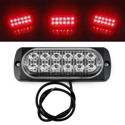New Practical LED Urgent Light Lamp For Truck Car Red Truck 12Led 12v~24v - Image 1 of 4