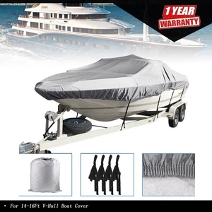 Cubierta de barco con casco en V de 14-16 pies impermeable a prueba de polvo y ultravioleta nueva ∂ - Imagen 1 de 11