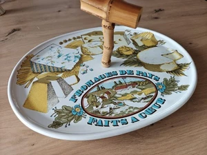 Estello Vintage Cheese Big Plate Original Wooden Handle, Rare, Fromages de Pays - Imagen 1 de 17
