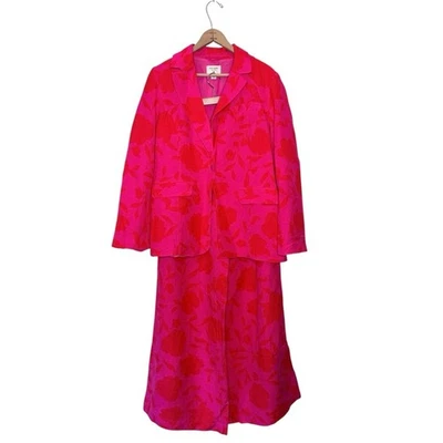 Target X Kate Spade Woman's Rose Floral Linen Blend Pant Suit Set Size Medium  - Image 1 of 4