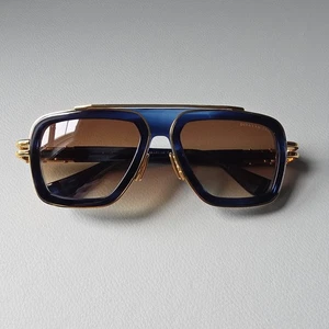 Dita LXN-EVO Blue Swirl Yellow Gold/Dark Brown To Clear Gradient (03) Sunglasses - Picture 1 of 4