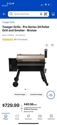 Parrilla de pellets GrillPro Pro Serie 34 - Bronce Foto 1 de 4