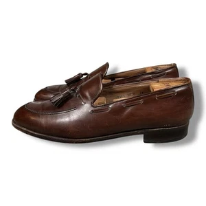 Scarpe eleganti Bally Victor nappa mocassini pelle marrone classico preppy taglia 10 D - Foto 1 di 8