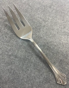 NEW Towle Stainless Germany COLONIAL PLUME Cold Meat / Serving Fork 9 Inch. - Picture 1 of 4