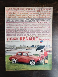 Vintage 1960 Renault Dauphine ganzseitige Originalanzeige - Bild 1 von 1