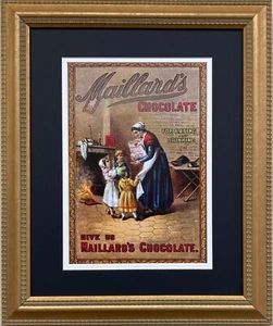 Mini Póster Vintage de Comida y Bebida ""Maillard's Chocolate"" Nuevo Enmarcado Personalizado - Imagen 1 de 3