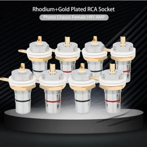 8x presa Rodio RCA presa phono RCA presa Hi-Fi amplificatore audio post rilegatura - Foto 1 di 6