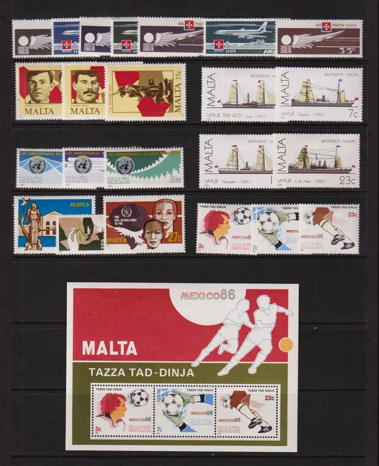 Malta - 6 juegos conmemorativos como nuevos - 1 hoja de recuerdo, gato. $ 31,60 Foto 1 de 1
