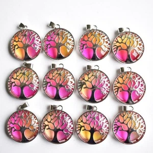 Wholesale 12pcs Red Crystal Glass Alloy Tree of Life Pendants Jewelry Marking - Picture 1 of 3
