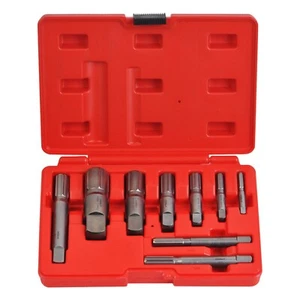 1/8 in to 1 Inch Size 9 Piece Pipe Extractor Set Broken Pipe Extractors Tool - Picture 1 of 10