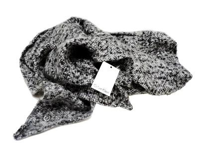 Calvin Klein Heatherd Knit Scarf Wrap Black Grey New! NWT - Image 1 of 4