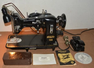 Pfaff 130 Sewing Machine w/ Embroidery Attachment & Accessories - Picture 1 of 13