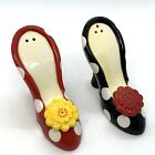Salt And Pepper Shakers Pier 1 High Heel Shoes Polkadot Red And Black