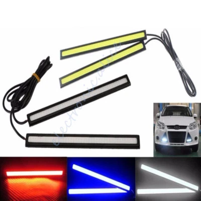 2pcs 17CM Universal COB LED Strip Car Daytime Running Fog Lamp DRL Driving Strip - Image 1 of 4
