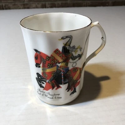 Vtg Thomas Beauchamp Earl Of Warwick b. 1345 Fine Bone China Cup England DME - Image 1 of 4