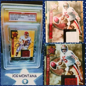 ⭐ Leaf Rookies & Stars JOE MONTANA Autograph Helmet #/20 Home/Away Jerseys PSA - Picture 1 of 9