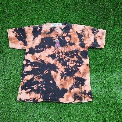 Los Angeles Angels Bleach Tie-Dye Shirt  Womens Small 17x21 Bleached Cotton Tee - Image 1 of 4
