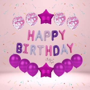 25 Stk Ballon Deko Set Happy Birthday Buchstaben Folienballons Geburtstag Party - Bild 1 von 19