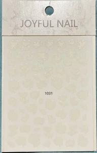 Nagelaufkleber Kunst Aufkleber Zum Selbermachen Design 3D Wasserdicht Weiß Herz Blumen 1031 - Bild 1 von 5
