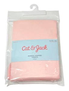 Cat & Jack Dance Footed Tights Girls L (12-14) Pink Nylon Blend - Picture 1 of 4