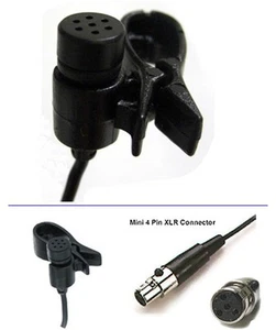Micrófono de solapa para Shure Wireless LX1 SC1 UC1 TA4F RoHs Omni-Direct RoHs - Imagen 1 de 3