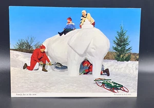 1950er Familienspaß im Schnee ~ klassische Winter Postkarte Foto von Ozzie Sweet - Bild 1 von 4