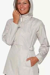 Jones New York ~ Pequeño ~ Resistente al agua/viento ~ Parka en un bolsillo ~ Arena con puntos - Imagen 1 de 5