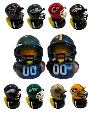 NFL Team Football Rubber Duck with Helmet & Jersey - Pick Your Favorite Team! - Image 1 of 4